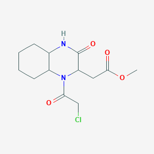 molecular formula C13H19ClN2O4 B3071230 Methyl [1-(chloroacetyl)-3-oxodecahydroquinoxalin-2-yl]acetate CAS No. 1008857-93-9