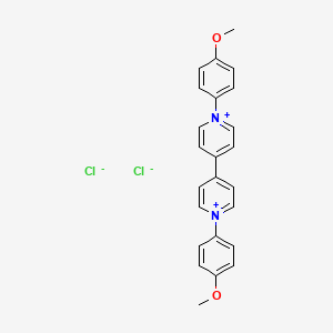 molecular formula C24H22Cl2N2O2 B3071240 1,1'-Bis(4-methoxyphenyl)-4,4'-bipyridin-1-ium dichloride CAS No. 100906-93-2