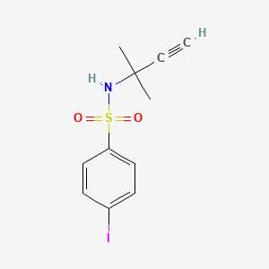 molecular formula C11H12INO2S B3071247 4-Iodo-N-(2-methylbut-3-YN-2-YL)benzenesulfonamide CAS No. 1009101-88-5