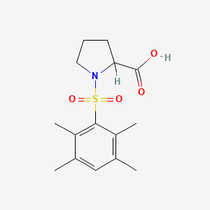 molecular formula C15H21NO4S B3071256 1-(2,3,5,6-四甲基苯基)磺酰基吡咯烷-2-羧酸 CAS No. 1009282-06-7