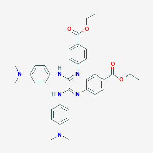 molecular formula C36H40N6O4 B307127 Ethyl 4-[(1,2-bis[4-(dimethylamino)anilino]-2-{[4-(ethoxycarbonyl)phenyl]imino}ethylidene)amino]benzoate 