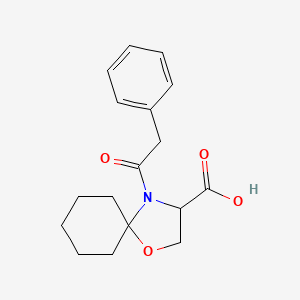 molecular formula C17H21NO4 B3071306 4-(2-Phenylacetyl)-1-oxa-4-azaspiro[4.5]decane-3-carboxylic acid CAS No. 1009523-76-5