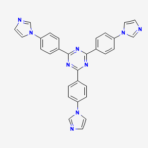 molecular formula C30H21N9 B3071320 2,4,6-三[4-(1H-咪唑-1-基)苯基]-1,3,5-三嗪 CAS No. 1009564-95-7