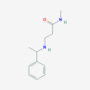 molecular formula C12H18N2O B3071332 N-Methyl-3-[(1-phenylethyl)amino]propanamide CAS No. 1009683-01-5