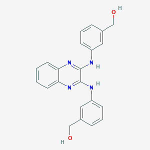 molecular formula C22H20N4O2 B307134 {3-[(3-{[3-(hydroxymethyl)phenyl]imino}-3,4-dihydroquinoxalin-2(1H)-ylidene)amino]phenyl}methanol 