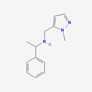 molecular formula C13H17N3 B3071349 (2-Methyl-2H-pyrazol-3-ylmethyl)-(1-phenyl-ethyl)-amine CAS No. 1009701-20-5