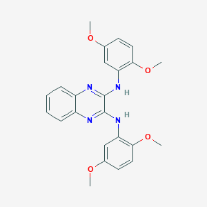molecular formula C24H24N4O4 B307135 N-(2,5-dimethoxyphenyl)-N-{3-[(2,5-dimethoxyphenyl)imino]-1,4-dihydro-2-quinoxalinylidene}amine 