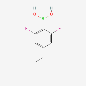 molecular formula C9H11BF2O2 B3071360 (2,6-Difluoro-4-propylphenyl)boronic acid CAS No. 1010110-74-3