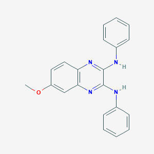 N-[6-methoxy-3-(phenylimino)-1,4-dihydro-2-quinoxalinylidene]-N-phenylamine