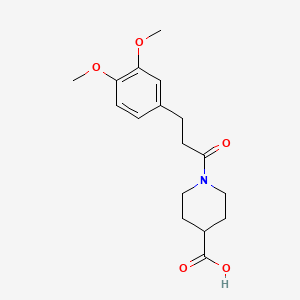 1-[3-(3,4-Dimethoxyphenyl)propanoyl]piperidine-4-carboxylic acid