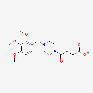 molecular formula C18H26N2O6 B3071395 4-Oxo-4-(4-(2,3,4-trimethoxybenzyl)piperazin-1-yl)butanoic acid CAS No. 1010915-59-9