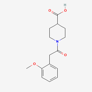 molecular formula C15H19NO4 B3071398 1-[(2-甲氧基苯基)乙酰基]哌啶-4-羧酸 CAS No. 1010922-88-9