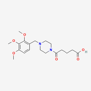 molecular formula C19H28N2O6 B3071406 5-Oxo-5-(4-(2,3,4-trimethoxybenzyl)piperazin-1-yl)pentanoic acid CAS No. 1010936-56-7