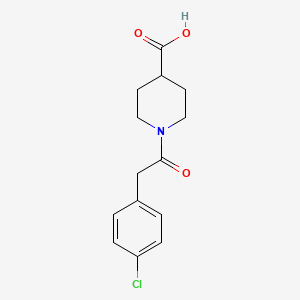 molecular formula C14H16ClNO3 B3071409 1-((4-氯苯基)乙酰)哌啶-4-羧酸 CAS No. 1010938-67-6