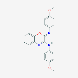 molecular formula C22H19N3O3 B307141 4-methoxy-N-(2-[(4-methoxyphenyl)imino]-2H-1,4-benzoxazin-3(4H)-ylidene)aniline 