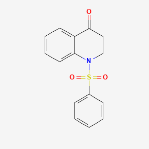 molecular formula C15H13NO3S B3071410 1-Benzenesulfonyl-2,3-dihydro-1H-quinolin-4-one CAS No. 101097-55-6