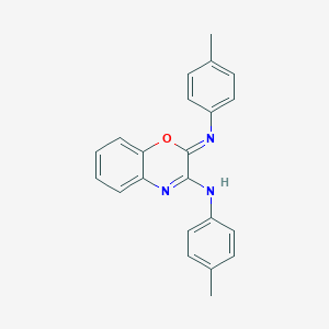 molecular formula C22H19N3O B307142 N2,N3-bis(p-tolyl)-4H-1,4-benzoxazine-2,3-diimine 