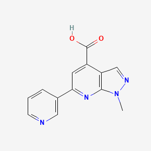 molecular formula C13H10N4O2 B3071437 1-methyl-6-(pyridin-3-yl)-1H-pyrazolo[3,4-b]pyridine-4-carboxylic acid CAS No. 1011396-62-5