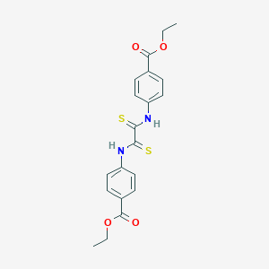 molecular formula C20H20N2O4S2 B307149 Ethyl 4-[[2-(4-ethoxycarbonylanilino)-2-sulfanylideneethanethioyl]amino]benzoate 