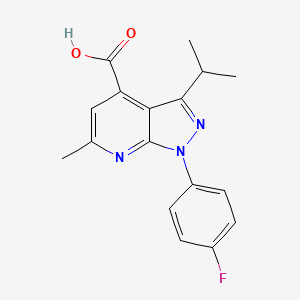 1-(4-Fluorophenyl)-3-isopropyl-6-methyl-1H-pyrazolo[3,4-b]pyridine-4-carboxylic acid