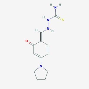 [[(E)-(6-oxo-4-pyrrolidin-1-ylcyclohexa-2,4-dien-1-ylidene)methyl]amino]thiourea