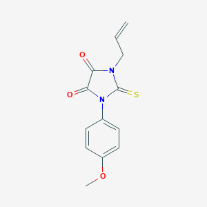 molecular formula C13H12N2O3S B307155 1-Allyl-3-(4-methoxyphenyl)-2-thioxoimidazolidine-4,5-dione 