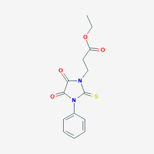 molecular formula C14H14N2O4S B307163 Ethyl3-(4,5-dioxo-3-phenyl-2-thioxo-1-imidazolidinyl)propanoate 