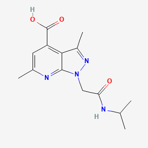 1-(2-(Isopropylamino)-2-oxoethyl)-3,6-dimethyl-1H-pyrazolo[3,4-b]pyridine-4-carboxylic acid