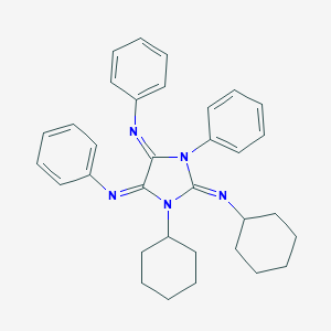 molecular formula C33H37N5 B307166 N2,1-dicyclohexyl-N4,N5,3-triphenyl-imidazolidine-2,4,5-triimine 