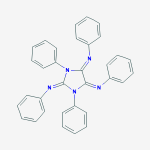 molecular formula C33H25N5 B307167 N-[1,3-diphenyl-4,5-bis(phenylimino)imidazolidin-2-ylidene]aniline 