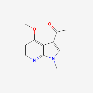molecular formula C11H12N2O2 B3071697 3-Acetyl-4-methoxy-1-methyl-1H-pyrrolo[2,3-b]pyridine CAS No. 1011711-68-4