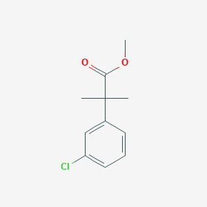 molecular formula C11H13ClO2 B3071718 Methyl 2-(3-chlorophenyl)-2-methylpropanoate CAS No. 101233-58-3