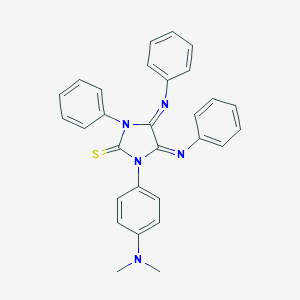 molecular formula C29H25N5S B307173 1-[4-(Dimethylamino)phenyl]-3-phenyl-4,5-bis(phenylimino)imidazolidine-2-thione 