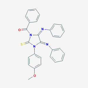 1-Benzoyl-3-(4-methoxyphenyl)-4,5-bis(phenylimino)imidazolidine-2-thione