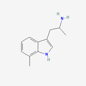 molecular formula C12H16N2 B3071756 1-Methyl-2-(7-methyl-1H-indol-3-yl)-ethylamine CAS No. 1013-47-4