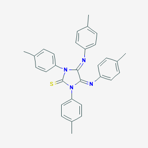 molecular formula C31H28N4S B307176 1,3-Bis(4-methylphenyl)-4,5-bis[(4-methylphenyl)imino]imidazolidine-2-thione 
