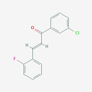 molecular formula C15H10ClFO B3071772 (E)-1-(3-chlorophenyl)-3-(2-fluorophenyl)prop-2-en-1-one CAS No. 1013570-11-0
