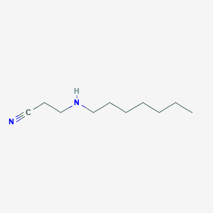 molecular formula C10H20N2 B3071807 3-(Heptylamino)propanenitrile CAS No. 101421-54-9