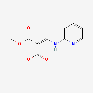 molecular formula C11H12N2O4 B3071845 1,3-Dimethyl 2-{[(pyridin-2-yl)amino]methylidene}propanedioate CAS No. 1014404-88-6