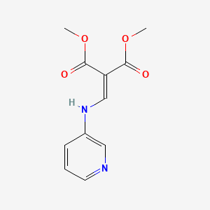molecular formula C11H12N2O4 B3071846 1,3-二甲基 2-{[(吡啶-3-基)氨基]亚甲基}丙二酸酯 CAS No. 1014404-89-7