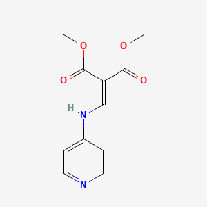 molecular formula C11H12N2O4 B3071854 1,3-二甲基 2-{[(吡啶-4-基)氨基]亚甲基}丙二酸二甲酯 CAS No. 1014404-90-0