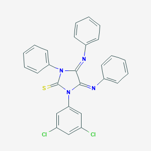 molecular formula C27H18Cl2N4S B307188 1-(3,5-Dichlorophenyl)-3-phenyl-4,5-bis(phenylimino)-2-imidazolidinethione 