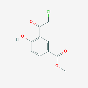molecular formula C10H9ClO4 B3071909 Methyl 3-(2-chloroacetyl)-4-hydroxybenzoate CAS No. 1015573-50-8