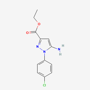molecular formula C12H12ClN3O2 B3071923 Ethyl 5-amino-1-(4-chlorophenyl)-1H-pyrazole-3-carboxylate CAS No. 1015765-44-2