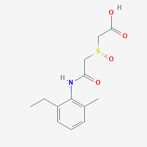 molecular formula C13H17NO4S B3071934 [(2-Ethyl-6-methyl-phenylcarbamoyl)-methanesulfinyl]-acetic acid CAS No. 1015844-80-0