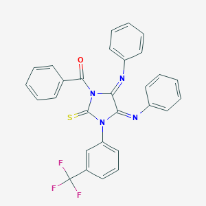 molecular formula C29H19F3N4OS B307194 1-Benzoyl-4,5-bis(phenylimino)-3-[3-(trifluoromethyl)phenyl]imidazolidine-2-thione 