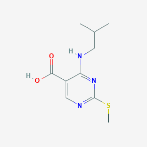 molecular formula C10H15N3O2S B3071947 4-(Isobutylamino)-2-(methylthio)pyrimidine-5-carboxylic acid CAS No. 1015856-38-8