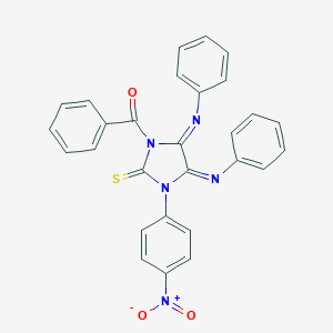 1-Benzoyl-3-{4-nitrophenyl}-4,5-bis(phenylimino)imidazolidine-2-thione