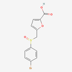 molecular formula C12H9BrO4S B3071954 5-{[(4-Bromophenyl)sulfinyl]methyl}-2-furoic acid CAS No. 1015912-00-1