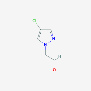 molecular formula C5H5ClN2O B3071962 (4-chloro-1H-pyrazol-1-yl)acetaldehyde CAS No. 1015939-57-7
